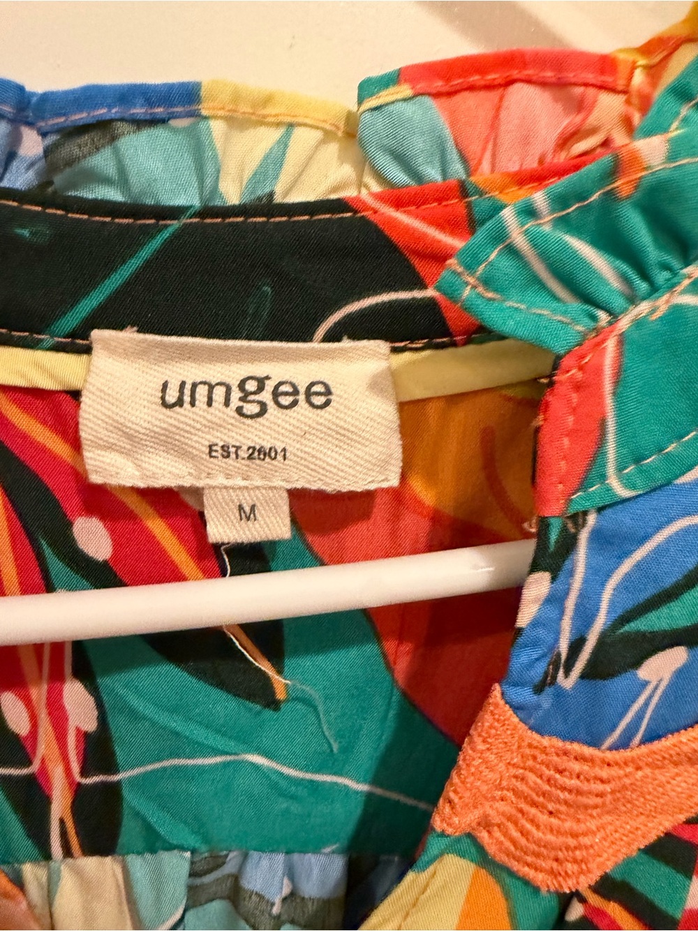 Umgee Tropical Multi-Color Ruffle Sleeve Dress - Picture 3 of 7